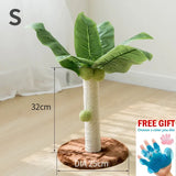 "Cactus Cat Scratching Post with Sisal Rope and Teaser Ball for Kittens and Cats"