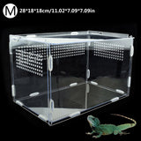 "Acrylic Reptile Breeding Box: Ideal for Spiders, Lizards, Scorpions, and Insects!"