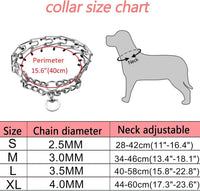 "Gold Adjustable Dog Prong Collar with Comfort Rubber Tips - Ideal for Small to Large Dogs"