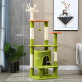 Multi-Level Cat Tree Scratcher Tower with Condo, Furniture, and Climbing Toy