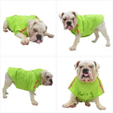 "Vibrant Green XL Reflective Hooded Dog Raincoat - Stylish & Lightweight Poncho for All Breeds!"