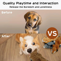 "Durable Squeaky Dog Toys: Double Layered Fabric, No Stuffing, Perfect for Small to Large Dogs"