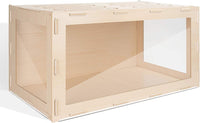 "Aspen Terrarium Haven for Small Pets - Spacious MDF Home (39.4 X 19.7 X 19.7 Inches, Burlywood)"