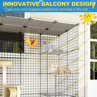 Spacious DIY Outdoor Cat Enclosure - Perfect Catio for Your Feline Friends!