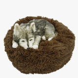 Luxurious Round Plush Dog Bed for Pets - Overseas Warehouse Dropshipping