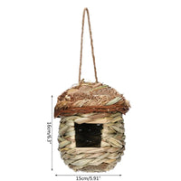 14Styles Birds Nest Bird Cage Natural Grass Egg Cage Bird House Outdoor Decorative Weaved Hanging Parrot Nest Houses Pet Bedroom