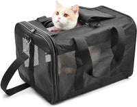 Airline Approved Soft-Sided Pet Travel Carrier - Portable Bag for Cats & Small Dogs, 17 lbs Max, Collapsible & Durable Medium Size