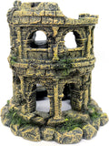 European Castle Aquarium Decorations - Ancient Roman Column Ruins Fish Tank Hideout Rocks