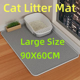 Waterproof Double Layer Pet Litter Mat with Nonslip Bottom - 90x60CM