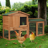 "Spacious 58" Wooden Rabbit Hutch & Chicken Coop: Perfect for Indoor and Outdoor Weatherproof Use"