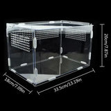 "Acrylic Reptile Breeding Box: Ideal for Spiders, Lizards, Scorpions, and Insects!"