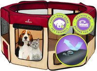 Portable Medium 45"X45"X24" Pet Playpen with Carrying Case for Dogs and Cats