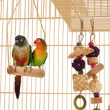 39-Inch Almond Metal Parrot Cage for Small Birds