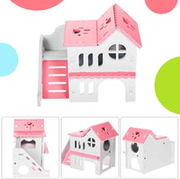 "Rainbow Hamster Playground - 5-Piece Set for Small Animals (Pink)"