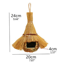 14Styles Birds Nest Bird Cage Natural Grass Egg Cage Bird House Outdoor Decorative Weaved Hanging Parrot Nest Houses Pet Bedroom