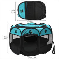 Portable Pet Playpen: Foldable Tent for Dogs and Cats - Indoor/Outdoor Safe Enclosure