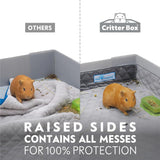 Washable Cage Liner with Raised Sides, Fleece Bedding, Waterproof Bottom, and Edge-Protected Pee Pads for Small Animals