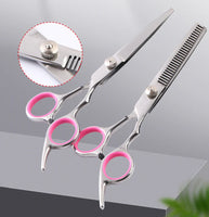 Professional Dog Grooming Scissors Set - Stainless Straight, Curved & Thinning Shears