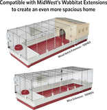 X-Large, White & Red Deluxe Rabbit & Guinea Pig Cage