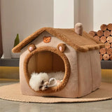 Cozy & Stylish Foldable Pet House – Removable, Washable Bed for Extra Small Dogs and Small to Medium Cats!