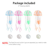 Jellyfish Aquarium Decor Set with Glowing Effect - 4 Pieces