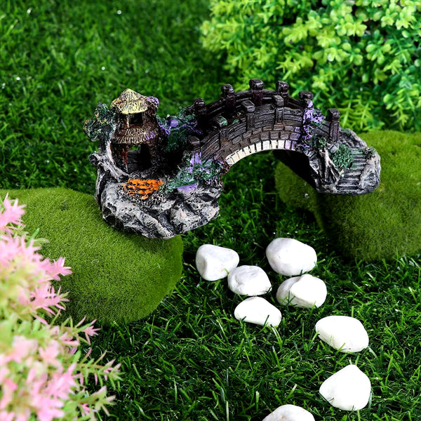 Stunning Artificial Rockery Bridge Aquarium Ornament for Beautiful Fish Tank Decor