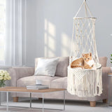 Bohemian Handwoven Cat Hammock Swing Bed - Stylish Macrame Wall Hanging for Home Decoration