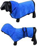 Quick Dry Microfiber Pet Bathrobe - Ultra Absorbent Dog & Cat Towel, 