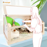 Spacious Vista Hamster Cage with Stylish Oblique Door 