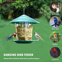 Deluxe Automatic Outdoor Bird Feeder - Hanging Wild Bird Seed Dispenser for Your Garden