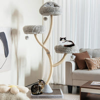 Deluxe 70-Inch Cat Tree Tower - 4 Levels of Fun with 3 Perches and Interactive Dangling Balls