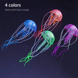 Jellyfish Aquarium Decor Set with Glowing Effect - 4 Pieces