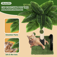 Professional title: "38" Tall Green Cat Scratching Post for Indoor Cats with Dangling Ball and Spring Ball"