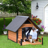 Outside Wooden Dog House