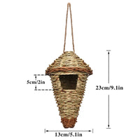 14Styles Birds Nest Bird Cage Natural Grass Egg Cage Bird House Outdoor Decorative Weaved Hanging Parrot Nest Houses Pet Bedroom