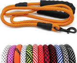 Heavy Duty Rope Dog Leash.  Soft Padded Handle, Thick Lead Leash for Large Medium Dogs Small Puppy