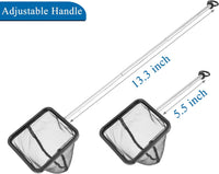 Telescopic Aquarium Fish Net with Extendable Handle and Fine Mesh - Aquarium Tank Accessories