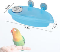 Portable Bird Bath with Mirror - Ideal Bathtub for Bird like Parrots