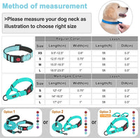 Reflective Martingale Dog Collars with Quick Release Buckle - 2 Pack for All Sizes of Dogs