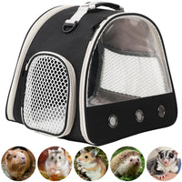 "Ultimate Portable Travel Carrier for Small Pets - Guinea Pig, Hamster, Bearded Dragon & Birds - Clear View Design for Outdoor & Vet Trips!"