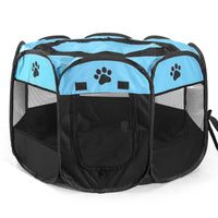 "Portable Pet Tent Dog House: Durable Outdoor Cage & Cat Playpen"