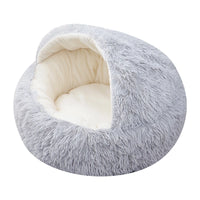 Luxury Cozy Pet Bed with Hooded Cover for Small to Medium Pets