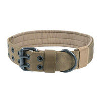 Tactical Heavy Duty Nylon Large Dog Collar with Metal Buckle - 2" Wide