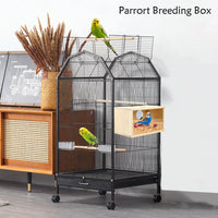 Wood Bird Breeding House for Parakeet, Lovebirds, Budgies, Conures, Parrots  and Cockatiel Nesting Box       