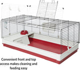 X-Large, White & Red Deluxe Rabbit & Guinea Pig Cage