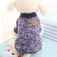 "Customizable Cozy Knitwear Sweater for Dogs - Thick & Warm Fleece Coat for Small to Medium Pets in Stylish Navy!"