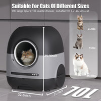 "Revolutionary Redsasa Smart Cat Litter Box - Effortless Self-Cleaning & App Control for Multiple Cats!"