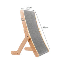 Wooden Frame Cat Scratcher Board with 3-in-1 Design for Cats