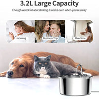 Revolutionary Automatic Stainless Steel Cat & Dogs Water Fountain - Keep Your Feline Hydrated and Happy!