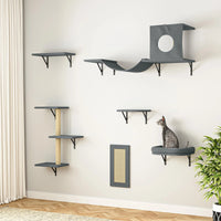  Cat Wall Shelves & Perches Set - Indoor Cat Condo for Climbing, Sleeping & Playing 